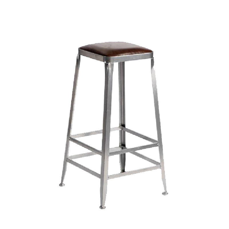 Industrial Iron Counter Height Stools Footrest Bar Stool for Indoor 1 Piece Backless Counter Stool(26"H) Clearhalo 'Bar Furniture' 'Bar Stools' 'bar_stools' 'furn' 'furn_bar_stools' 'Furniture' 'Kitchen & Dining Furniture' 6320013