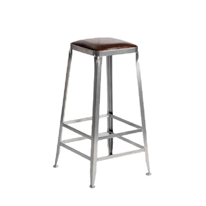 Industrial Iron Counter Height Stools Footrest Bar Stool for Indoor 1 Piece Backless Counter Stool(26"H) Clearhalo 'Bar Furniture' 'Bar Stools' 'bar_stools' 'furn' 'furn_bar_stools' 'Furniture' 'Kitchen & Dining Furniture' 6320013