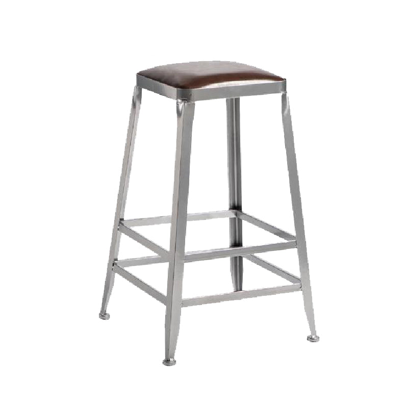 Industrial Iron Counter Height Stools Footrest Bar Stool for Indoor 1 Piece Backless Bar Stool(30"H) Clearhalo 'Bar Furniture' 'Bar Stools' 'bar_stools' 'furn' 'furn_bar_stools' 'Furniture' 'Kitchen & Dining Furniture' 6320014