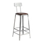Industrial Iron Counter Height Stools Footrest Bar Stool for Indoor 1 Piece Low Back Bar Stool(30"H) Clearhalo 'Bar Furniture' 'Bar Stools' 'bar_stools' 'furn' 'furn_bar_stools' 'Furniture' 'Kitchen & Dining Furniture' 6320018
