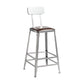 Industrial Iron Counter Height Stools Footrest Bar Stool for Indoor 1 Piece Low Back Counter Stool(26"H) Clearhalo 'Bar Furniture' 'Bar Stools' 'bar_stools' 'furn' 'furn_bar_stools' 'Furniture' 'Kitchen & Dining Furniture' 6320020