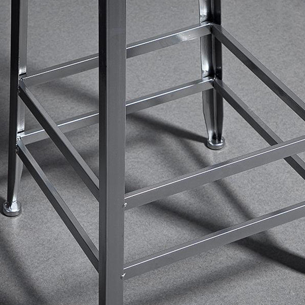 Industrial Iron Counter Height Stools Footrest Bar Stool for Indoor Clearhalo 'Bar Furniture' 'Bar Stools' 'bar_stools' 'furn' 'furn_bar_stools' 'Furniture' 'Kitchen & Dining Furniture' 6320022