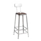 Industrial Iron Counter Height Stools Footrest Bar Stool for Indoor 1 Piece Low Back Bar Stool(31"H) Clearhalo 'Bar Furniture' 'Bar Stools' 'bar_stools' 'furn' 'furn_bar_stools' 'Furniture' 'Kitchen & Dining Furniture' 6320023