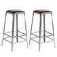 Industrial Iron Counter Height Stools Footrest Bar Stool for Indoor 2 Piece Set Backless Bar Stool(30"H) Clearhalo 'Bar Furniture' 'Bar Stools' 'bar_stools' 'furn' 'furn_bar_stools' 'Furniture' 'Kitchen & Dining Furniture' 6320024