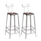 Industrial Iron Counter Height Stools Footrest Bar Stool for Indoor 2 Piece Set Low Back Bar Stool(31"H) Clearhalo 'Bar Furniture' 'Bar Stools' 'bar_stools' 'furn' 'furn_bar_stools' 'Furniture' 'Kitchen & Dining Furniture' 6320027