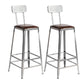 Industrial Iron Counter Height Stools Footrest Bar Stool for Indoor 2 Piece Set Low Back Bar Stool(30"H) Clearhalo 'Bar Furniture' 'Bar Stools' 'bar_stools' 'furn' 'furn_bar_stools' 'Furniture' 'Kitchen & Dining Furniture' 6320029