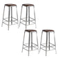Industrial Iron Counter Height Stools Footrest Bar Stool for Indoor 4 Piece Set Backless Bar Stool(30"H) Clearhalo 'Bar Furniture' 'Bar Stools' 'bar_stools' 'furn' 'furn_bar_stools' 'Furniture' 'Kitchen & Dining Furniture' 6320030