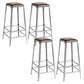 Industrial Iron Counter Height Stools Footrest Bar Stool for Indoor 4 Piece Set Backless Bar Stool(31"H) Clearhalo 'Bar Furniture' 'Bar Stools' 'bar_stools' 'furn' 'furn_bar_stools' 'Furniture' 'Kitchen & Dining Furniture' 6320031