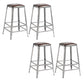 Industrial Iron Counter Height Stools Footrest Bar Stool for Indoor 4 Piece Set Backless Counter Stool(26"H) Clearhalo 'Bar Furniture' 'Bar Stools' 'bar_stools' 'furn' 'furn_bar_stools' 'Furniture' 'Kitchen & Dining Furniture' 6320032