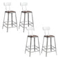 Industrial Iron Counter Height Stools Footrest Bar Stool for Indoor 4 Piece Set Low Back Counter Stool(26"H) Clearhalo 'Bar Furniture' 'Bar Stools' 'bar_stools' 'furn' 'furn_bar_stools' 'Furniture' 'Kitchen & Dining Furniture' 6320034