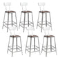 Industrial Iron Counter Height Stools Footrest Bar Stool for Indoor 6 Piece Set Low Back Counter Stool(26"H) Clearhalo 'Bar Furniture' 'Bar Stools' 'bar_stools' 'furn' 'furn_bar_stools' 'Furniture' 'Kitchen & Dining Furniture' 6320039