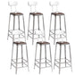 Industrial Iron Counter Height Stools Footrest Bar Stool for Indoor 6 Piece Set Low Back Bar Stool(31"H) Clearhalo 'Bar Furniture' 'Bar Stools' 'bar_stools' 'furn' 'furn_bar_stools' 'Furniture' 'Kitchen & Dining Furniture' 6320040