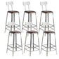 Industrial Iron Counter Height Stools Footrest Bar Stool for Indoor 6 Piece Set Low Back Bar Stool(30"H) Clearhalo 'Bar Furniture' 'Bar Stools' 'bar_stools' 'furn' 'furn_bar_stools' 'Furniture' 'Kitchen & Dining Furniture' 6320041