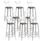 Industrial Iron Counter Height Stools Footrest Bar Stool for Indoor 8 Piece Set Low Back Bar Stool(31"H) Clearhalo 'Bar Furniture' 'Bar Stools' 'bar_stools' 'furn' 'furn_bar_stools' 'Furniture' 'Kitchen & Dining Furniture' 6320043
