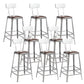 Industrial Iron Counter Height Stools Footrest Bar Stool for Indoor 8 Piece Set Low Back Counter Stool(26"H) Clearhalo 'Bar Furniture' 'Bar Stools' 'bar_stools' 'furn' 'furn_bar_stools' 'Furniture' 'Kitchen & Dining Furniture' 6320044