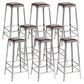 Industrial Iron Counter Height Stools Footrest Bar Stool for Indoor 8 Piece Set Backless Bar Stool(30"H) Clearhalo 'Bar Furniture' 'Bar Stools' 'bar_stools' 'furn' 'furn_bar_stools' 'Furniture' 'Kitchen & Dining Furniture' 6320045