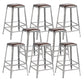 Industrial Iron Counter Height Stools Footrest Bar Stool for Indoor 8 Piece Set Backless Counter Stool(26"H) Clearhalo 'Bar Furniture' 'Bar Stools' 'bar_stools' 'furn' 'furn_bar_stools' 'Furniture' 'Kitchen & Dining Furniture' 6320046