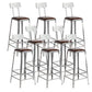 Industrial Iron Counter Height Stools Footrest Bar Stool for Indoor 8 Piece Set Low Back Bar Stool(30"H) Clearhalo 'Bar Furniture' 'Bar Stools' 'bar_stools' 'furn' 'furn_bar_stools' 'Furniture' 'Kitchen & Dining Furniture' 6320047