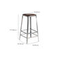 Industrial Iron Counter Height Stools Footrest Bar Stool for Indoor Clearhalo 'Bar Furniture' 'Bar Stools' 'bar_stools' 'furn' 'furn_bar_stools' 'Furniture' 'Kitchen & Dining Furniture' 6320050