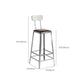 Industrial Iron Counter Height Stools Footrest Bar Stool for Indoor Clearhalo 'Bar Furniture' 'Bar Stools' 'bar_stools' 'furn' 'furn_bar_stools' 'Furniture' 'Kitchen & Dining Furniture' 6320051