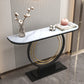 31.5-inch Tall Glam Console Table 1-shelf Stone Accent Table