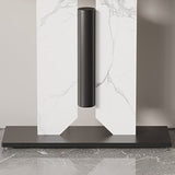 Mesa de consola de 31.5 pulgadas de altura Stone Half Moon Accent Table para Hall