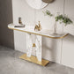Mesa de consola de 31.5 pulgadas de altura Stone Half Moon Accent Table para Hall