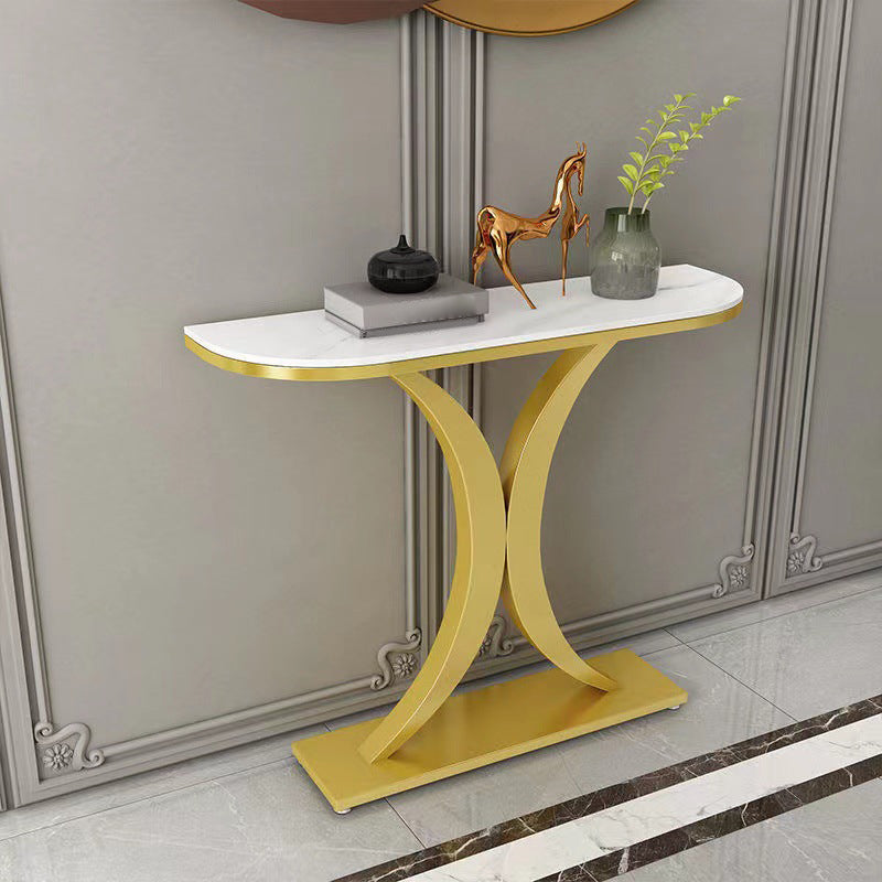 31.5 "de altura Glam Accent Tabla 1 Mesa de consola de piedra para Hall para Hall