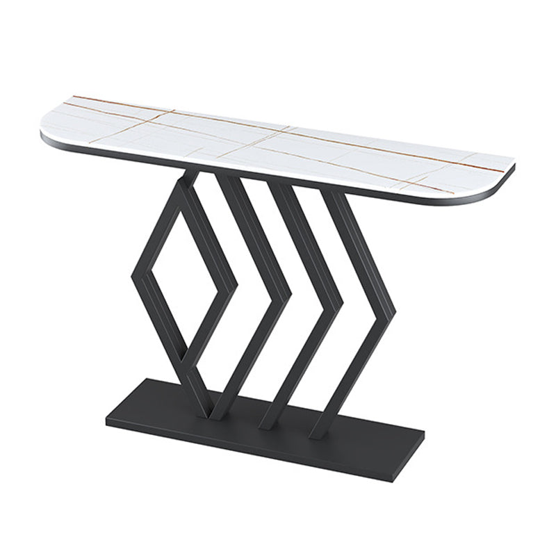 Table de consola contemporánea de piedra de 11 "de ancho Sofá de la consola de la luna