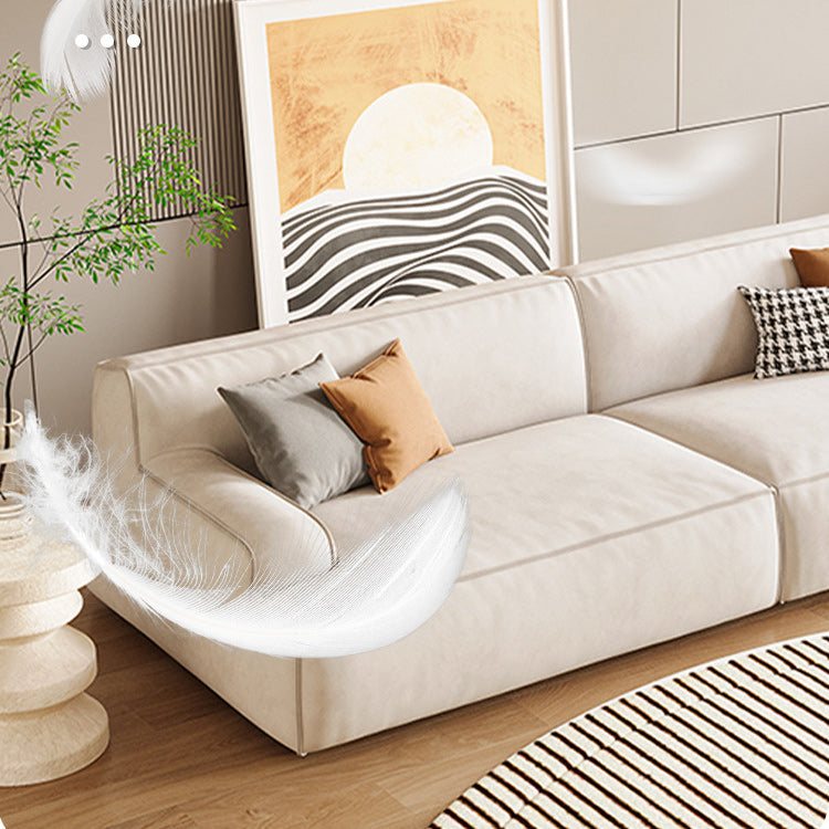 Divano braccio ad incasso beige divano standard serrato per soggiorno