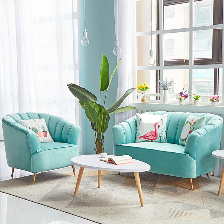 モダン31.49 "H縫製枕バックスロープアームソファーアパートメント