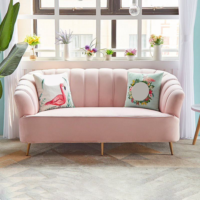 Modern 31.49" H Sewn Pillow Back Slope Arm Sofa for Apartment