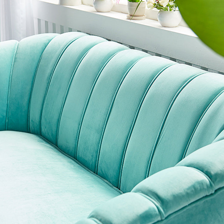 Modern 31.49" H Sewn Pillow Back Slope Arm Sofa for Apartment