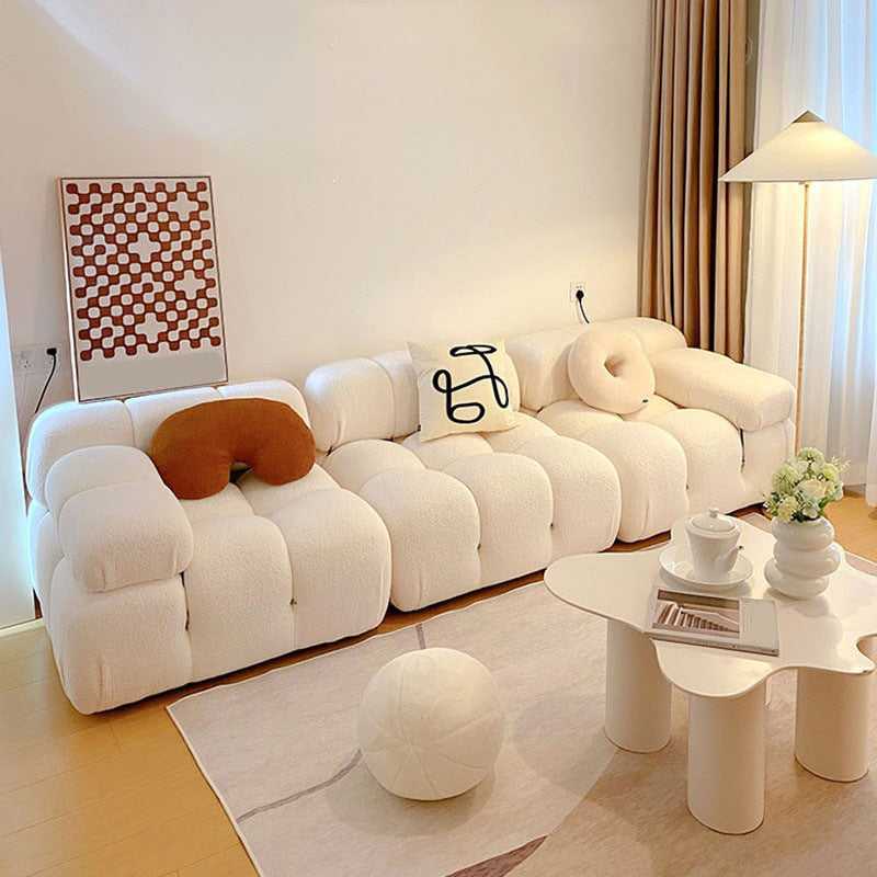 Sofá con mechones con almohada contemporáne