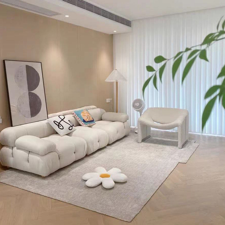 Sofá con mechones con almohada contemporáne