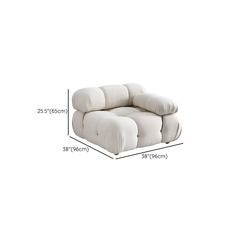 Getufte bank hedendaagse kussen bovenarm strakke achterste bank in crème