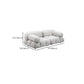 Tufted Sofa Contemporary Pillow Top Arm Tight Back Sofa in Cream