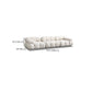 Tufted Sofa Contemporary Pillow Top Arm Tight Back Sofa in Cream