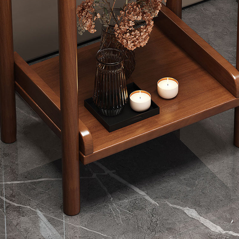 Libreria di scaffale in legno di gomma urbano chiuso per soggiorno verticale per soggiorno