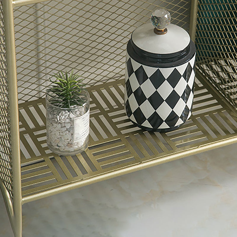 Urban Gold Bookshelf Closed Back Metal Vertical Shelf for Living Room Clearhalo 'Bookcases' 'furn' 'furn_bookcases' 'Furniture' 'Office Furniture' 6320472