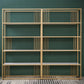 Glam Metal Open Shelf Bookcase Vertical Etagere Shelves Included Bookshelf for Bedroom