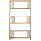 Glam Metal Open Shelf Bookcase Vertical Etagere Shelves Included Bookshelf for Bedroom