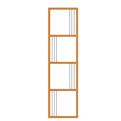 Glam Metal Open Shelf Bookcase Vertical Etagere Shelves Included Bookshelf for Bedroom