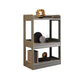 Modern Wooden Bookcase Etagere Open Back Bookshelf with Rectangular Shelves