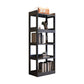 Modern Wooden Bookcase Etagere Open Back Bookshelf with Rectangular Shelves
