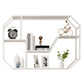 Metal Wall Mounted Open Bookcase Glam Home Geometric Bookshelf with Shelves