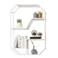 Metal Wall Mounted Open Bookcase Glam Home Geometric Bookshelf with Shelves
