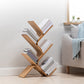 Urban Bamboo Shelf Bookcase Open Storage Vertical Bookshelf for Living Room