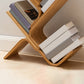 Urban Bamboo Shelf Bookcase Open Storage Vertical Bookshelf for Living Room