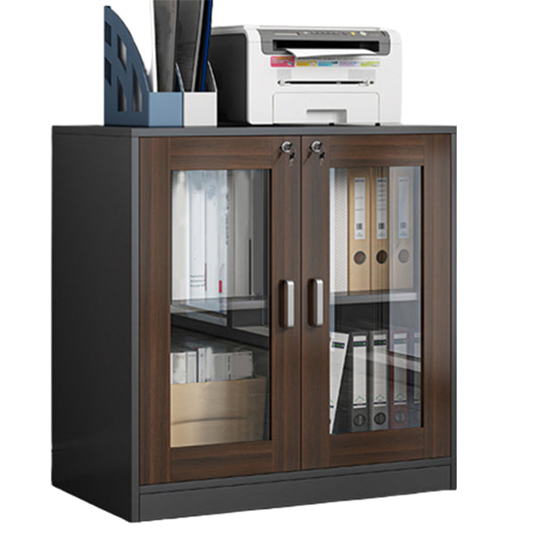 Contemporary Bookcase Closed Back Engineered Wood Book Shelf with Drawer Storage